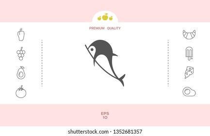 Dolphin symbol icon. Graphic elements for your design