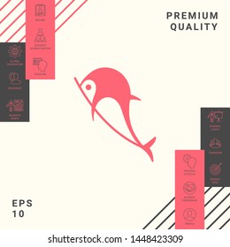 Dolphin symbol icon. Graphic elements for your design