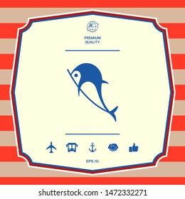 Dolphin symbol icon. Graphic elements for your design