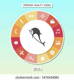 Dolphin symbol icon. Graphic elements for your design