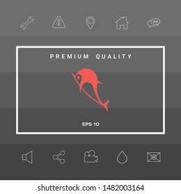 Dolphin symbol icon. Graphic elements for your design