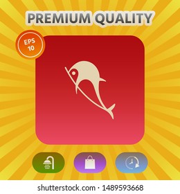 Dolphin symbol icon. Graphic elements for your design