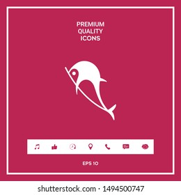 Dolphin symbol icon. Graphic elements for your design