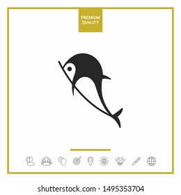 Dolphin symbol icon. Graphic elements for your design