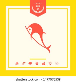 Dolphin symbol icon. Graphic elements for your design