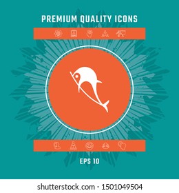 Dolphin symbol icon. Graphic elements for your design