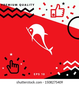 Dolphin symbol icon. Graphic elements for your design