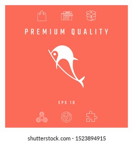 Dolphin symbol icon. Graphic elements for your design