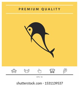 Dolphin symbol icon. Graphic elements for your design