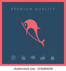 Dolphin symbol icon. Graphic elements for your design