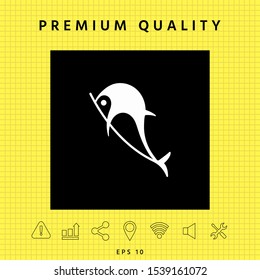 Dolphin symbol icon. Graphic elements for your design