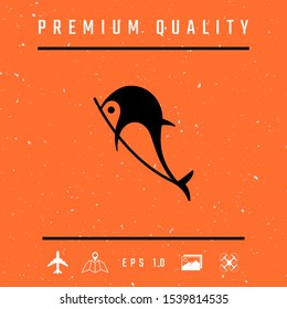 Dolphin symbol icon. Graphic elements for your design