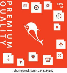 Dolphin symbol icon. Graphic elements for your design