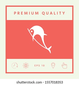 Dolphin symbol icon. Graphic elements for your design