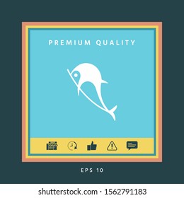 Dolphin symbol icon. Graphic elements for your design