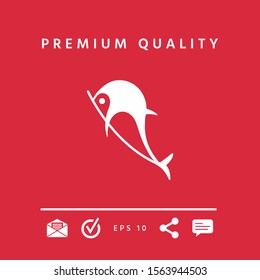 Dolphin symbol icon. Graphic elements for your design