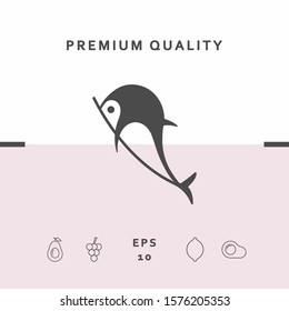 Dolphin symbol icon. Graphic elements for your design