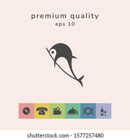 Dolphin symbol icon. Graphic elements for your design