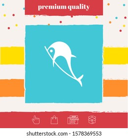 Dolphin symbol icon. Graphic elements for your design