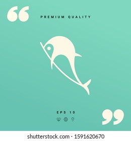 Dolphin symbol icon. Graphic elements for your design