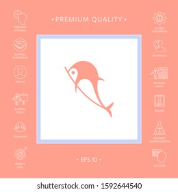 Dolphin symbol icon. Graphic elements for your design
