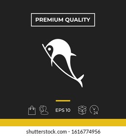 Dolphin symbol icon. Graphic elements for your design
