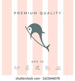 Dolphin symbol icon. Graphic elements for your design