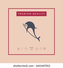 Dolphin symbol icon. Graphic elements for your design