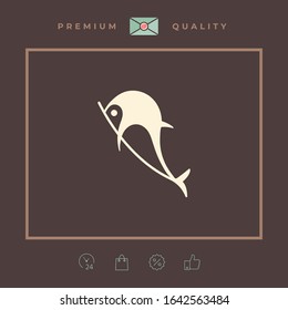 Dolphin symbol icon. Graphic elements for your design