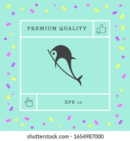 Dolphin symbol icon. Graphic elements for your design