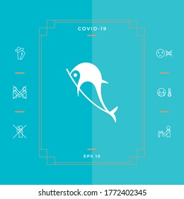 Dolphin symbol icon. Graphic elements for your design