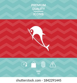 Dolphin symbol icon. Graphic elements for your design