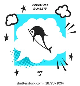 Dolphin symbol icon. Graphic elements for your design