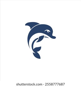 Dolphin symbol in simple logo