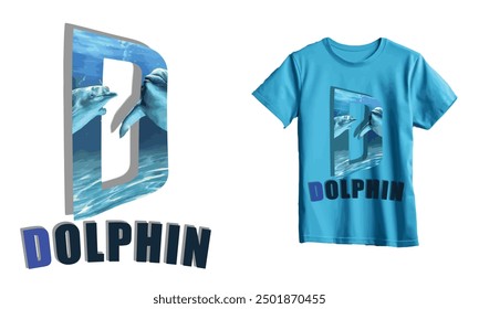 Dolphin T-shirt design. Motivational quotes. Inspirational quotes