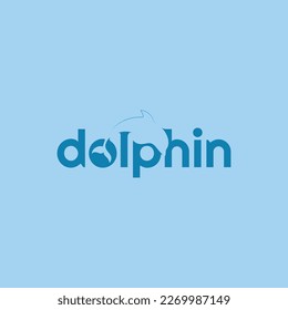 Logo de Dolphin Typo Concept Diseño 