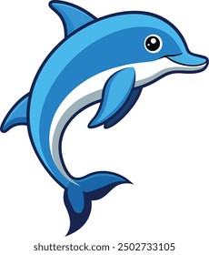 Dolphin Vector Art. clean white background