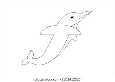 Dolphin vector art design template