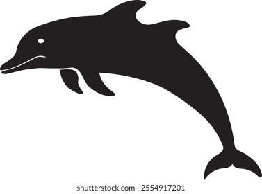 Dolphin vector art style design 