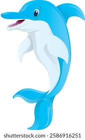 Dolphin vector cartoon graphic design cute for all media needs