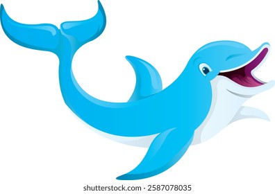 Dolphin vector cartoon graphic design cute for all media needs