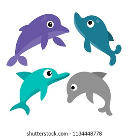 dolphin vector collection design
