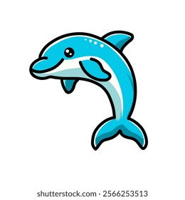 dolphin vector design, dolphin icon, dolphin logo, dolphin sticker, animal design.