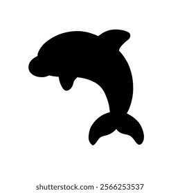 dolphin vector design, dolphin icon, dolphin logo, dolphin sticker, black and white design.