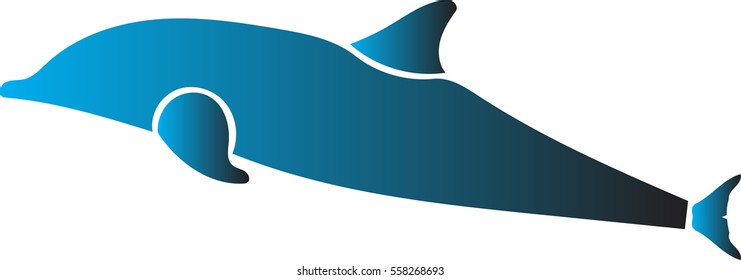 Dolphin vector design isolated on a white background.