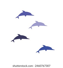 Delphin Vektorgrafik Flache oder minimalistische Clip-Kunst