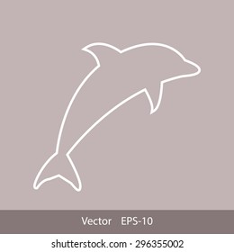 dolphin vector icon 