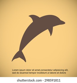 dolphin vector icon 