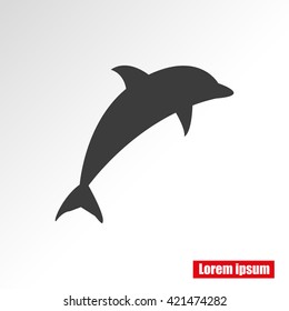 dolphin vector icon

