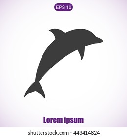 dolphin vector icon
